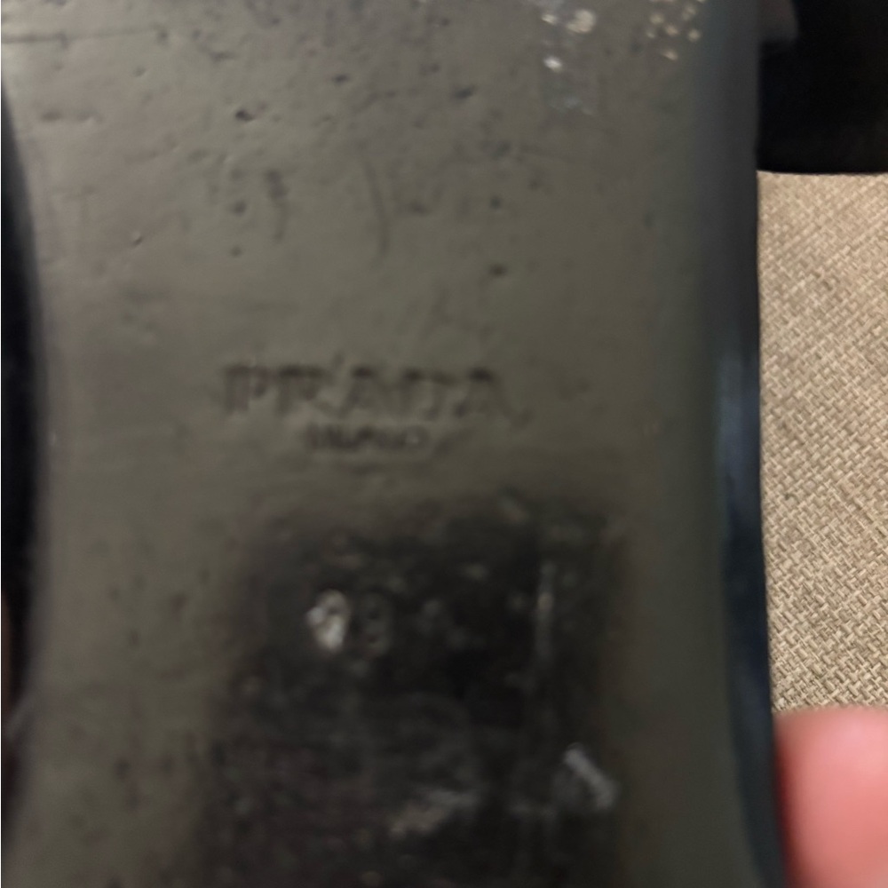 Prada Black Minimalist Slide Sandals - Picture 3 of 6